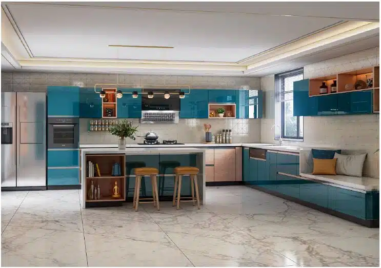 Island shape godrej kitchen